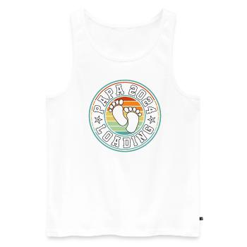 Father-to-be - Dad 2024 loading - Men's Premium Organic Tank Top - white - Front - Michal (187cm)