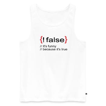 Drôle Lol Nerd Informaticien - Débardeur bio Premium Homme - blanc - Devant - AI Model Male 178 light (178cm)