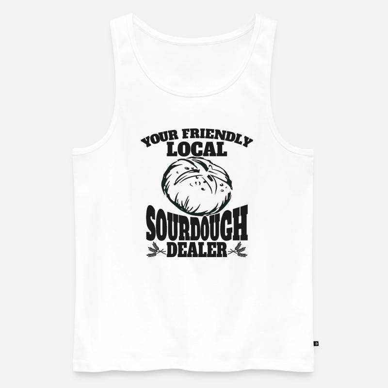 Sauerteig Starter Sauerteigbrot Backfans Backen - Männer Premium Bio Tank Top - Weiß