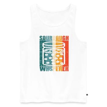 Sourdough Whisperer - Amateurs de cuisson du pain - - Débardeur bio Premium Homme - blanc - Devant - AI Model Male 178 light (178cm)