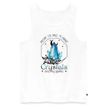 Funny Gemstone Chakra Healer Spiritual - Men's Premium Organic Tank Top - white - Front - Michal (187cm)