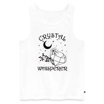 Funny Gemstone Chakra Healer Spiritual - Men's Premium Organic Tank Top - white - Front - Michal (187cm)