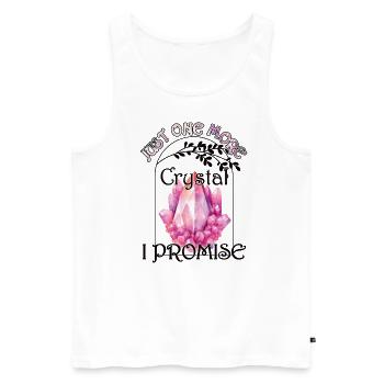 Funny Gemstone Chakra Healer Spiritual - Men's Premium Organic Tank Top - white - Front - Michal (187cm)