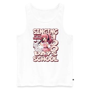 100. Tag Der Schulgesundkostüm 100 Schultage - Männer Premium Bio Tank Top - Weiß - Vorne - Michal (187cm)