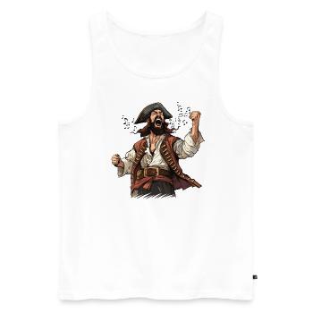 Sea Shanty Design For Loved Ones While Singing - Men's Premium Organic Tank Top - white - Front - AI Model Male 178 light (178cm)
