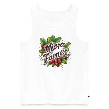 Microgreen Agriculture Gartenarbeit - Männer Premium Bio Tank Top - Weiß - Vorne - AI Model Male 178 light (178cm)