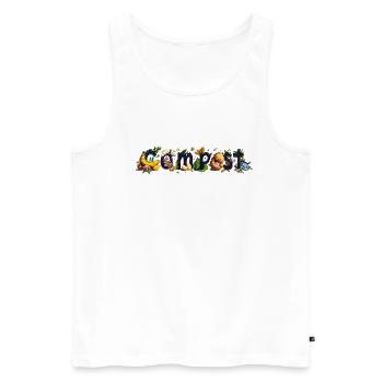 Permakultur Lebensmittel Compost - Männer Premium Bio Tank Top - Weiß - Vorne - AI Model Male 178 light (178cm)