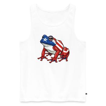 Coqui Frog Symbol Taino Boricua Puerto - Men's Premium Organic Tank Top - white - Front - AI Model Male 178 light (178cm)