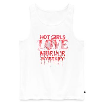 Murder Mystery Dinner joue la victime - Débardeur bio Premium Homme - blanc - Devant - Michal (187cm)
