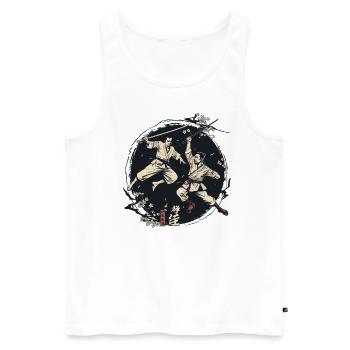Arnis Eskrima Kali Fma - Männer Premium Bio Tank Top - Weiß - Vorne - AI Model Male 178 light (178cm)