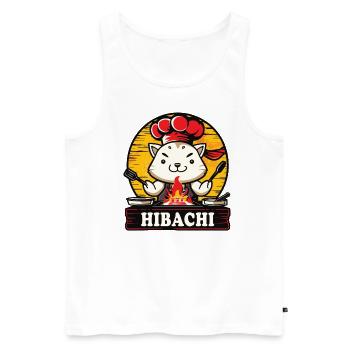 Hibachi Teppanyaki Bbq Japanese Cuisine - Men's Premium Organic Tank Top - white - Front - Michal (187cm)