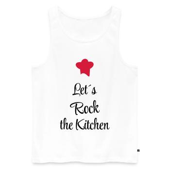 Let's rock the Kitchen - Men's Premium Organic Tank Top - white - Front - AI Model Male 178 light (178cm)