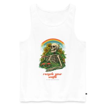 Recycle Your Garbage Garden Skeleton - Men's Premium Organic Tank Top - white - Front - Michal (187cm)