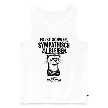 Genervter Otter | Lustiger Sarkasmus Bürohumor - Männer Premium Bio Tank Top - Weiß - Vorne - Michal (187cm)