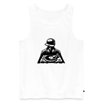 Hip Hop DJ - Männer Premium Bio Tank Top - Weiß - Vorne - AI Model Male 178 light (178cm)