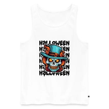 Design d’Halloween effrayant pour la prochaine fête - Débardeur bio Premium Homme - blanc - Devant - Michal (187cm)