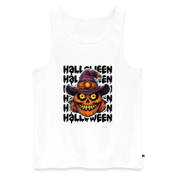 Design d’Halloween effrayant pour la prochaine fête - Débardeur bio Premium Homme - blanc - Devant - Michal (187cm)