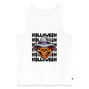 Design d’Halloween effrayant pour la prochaine fête - Débardeur bio Premium Homme - blanc - Devant - Michal (187cm)