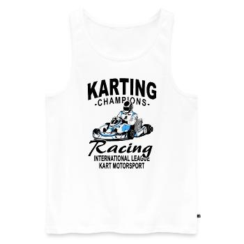 GoKart - Karting - Kart - Go Kart - Men's Premium Organic Tank Top - white - Front - Michal (187cm)