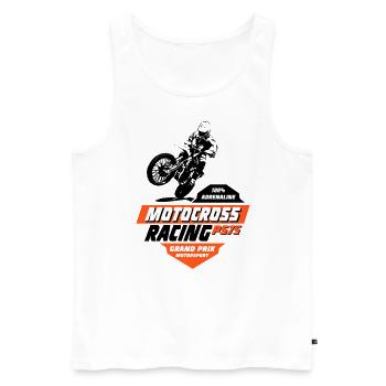 Moto Cross - Motocross - Supercross - Débardeur bio Premium Homme - blanc - Devant - Michal (187cm)