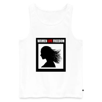 Women life freedom - Débardeur bio Premium Homme - blanc - Devant - Michal (187cm)