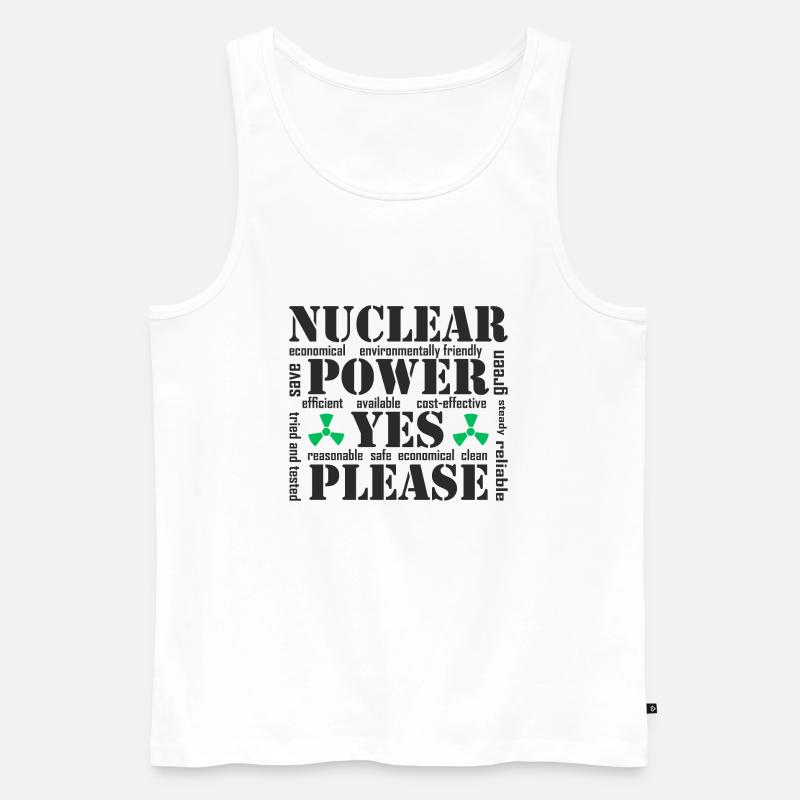 Atomkraft, Ja bitte, Kernenergie - Männer Premium Bio Tank Top - Weiß