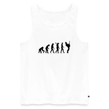 Gitarrist Bassist Evolution - Männer Premium Bio Tank Top - Weiß - Vorne - AI Model Male 178 light (178cm)