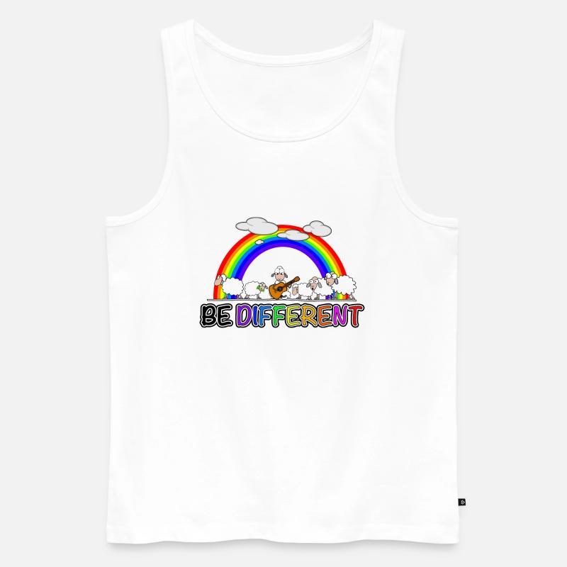 Schaf - be different - Männer Premium Bio Tank Top - Weiß
