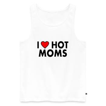 I love hot moms - Männer Premium Bio Tank Top - Weiß - Vorne - Michal (187cm)
