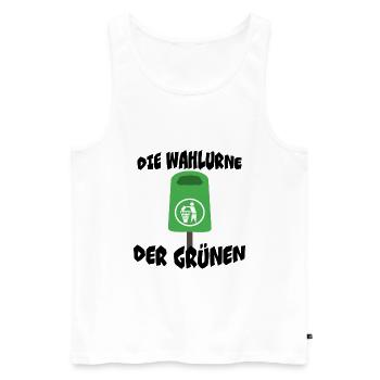 Annalena Baerbock Grüne Grünen Wahl Partei - Männer Premium Bio Tank Top - Weiß - Vorne - Michal (187cm)