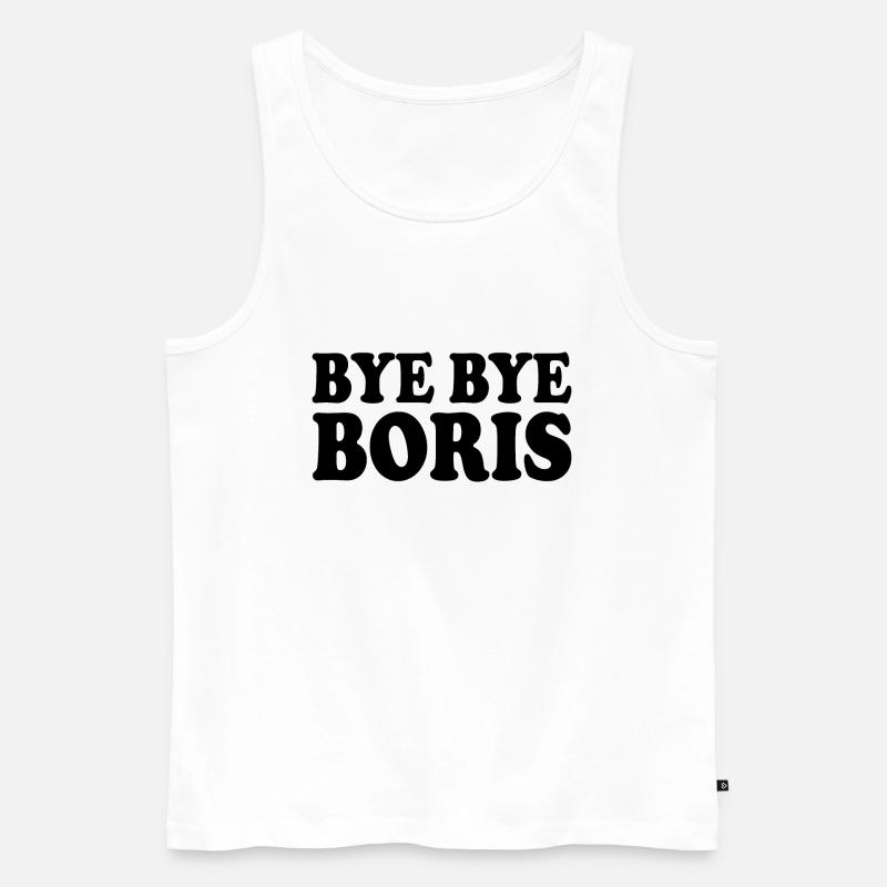 Bye bye boris - Männer Premium Bio Tank Top - Weiß