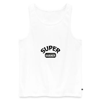 Super Bärner - Männer Premium Bio Tank Top - Weiß - Vorne - Michal (187cm)