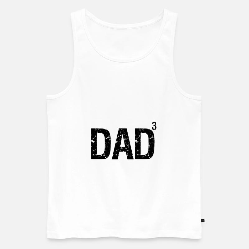 Dad von 3 Kindern - Männer Premium Bio Tank Top - Weiß