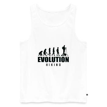 Evolution Hiking - Männer Premium Bio Tank Top - Weiß - Vorne - AI Model Male 178 light (178cm)