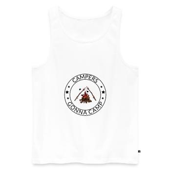 Campers Gonna Camp - Men's Premium Organic Tank Top - white - Front - AI Model Male 178 light (178cm)