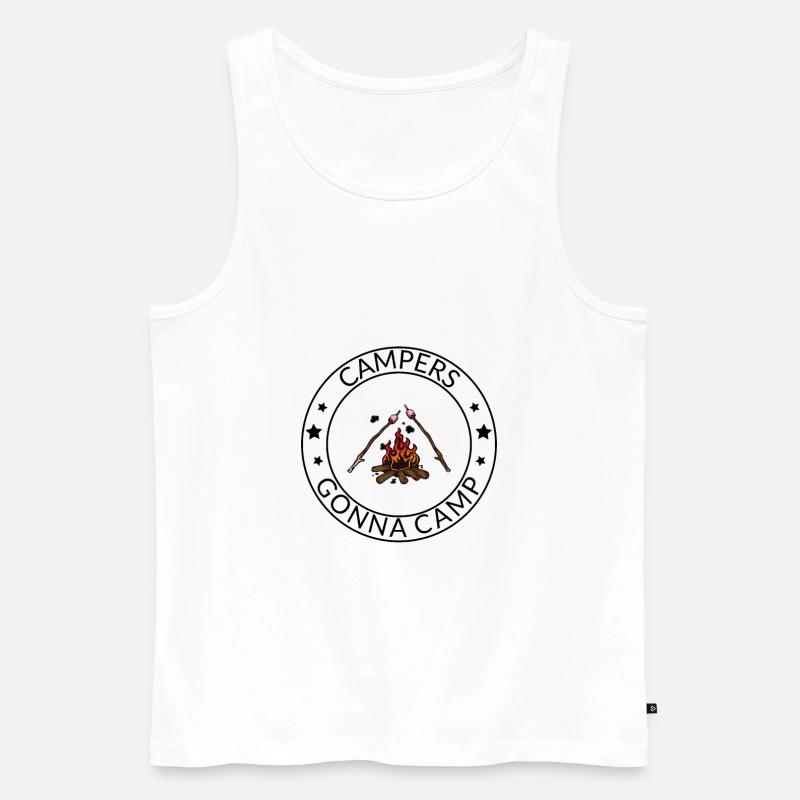 Campers Gonna Camp - Männer Premium Bio Tank Top - Weiß