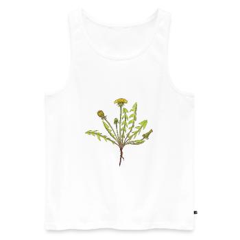 Dandelion - Men's Premium Organic Tank Top - white - Front - AI Model Male 178 light (178cm)