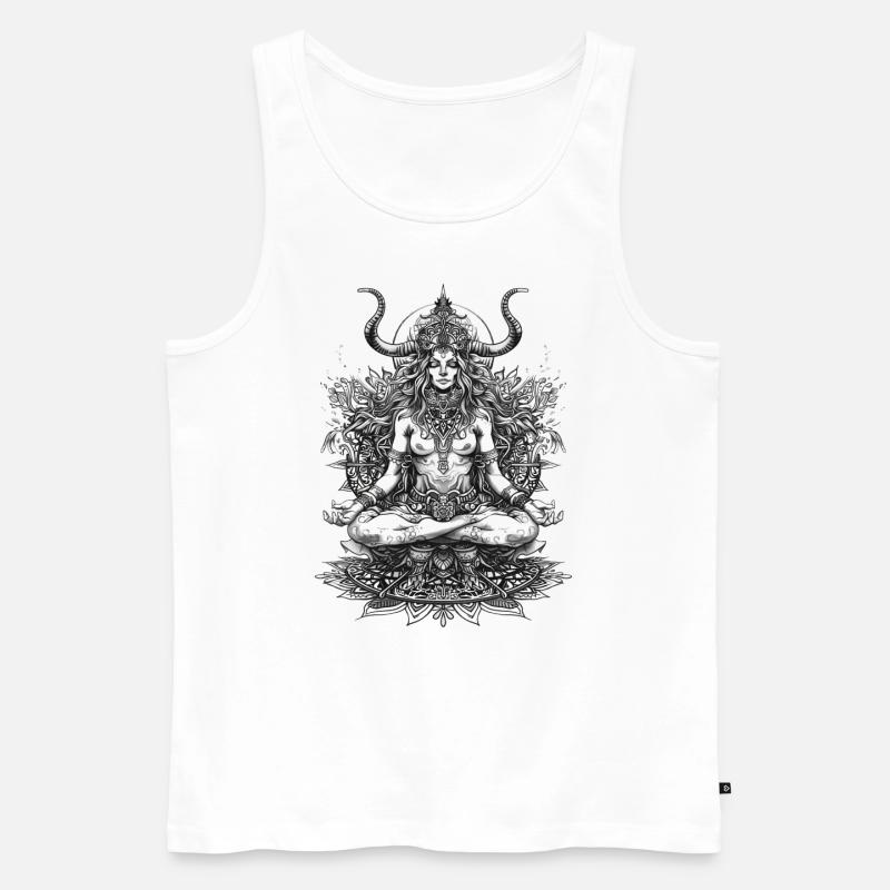Goddess - Männer Premium Bio Tank Top - Weiß