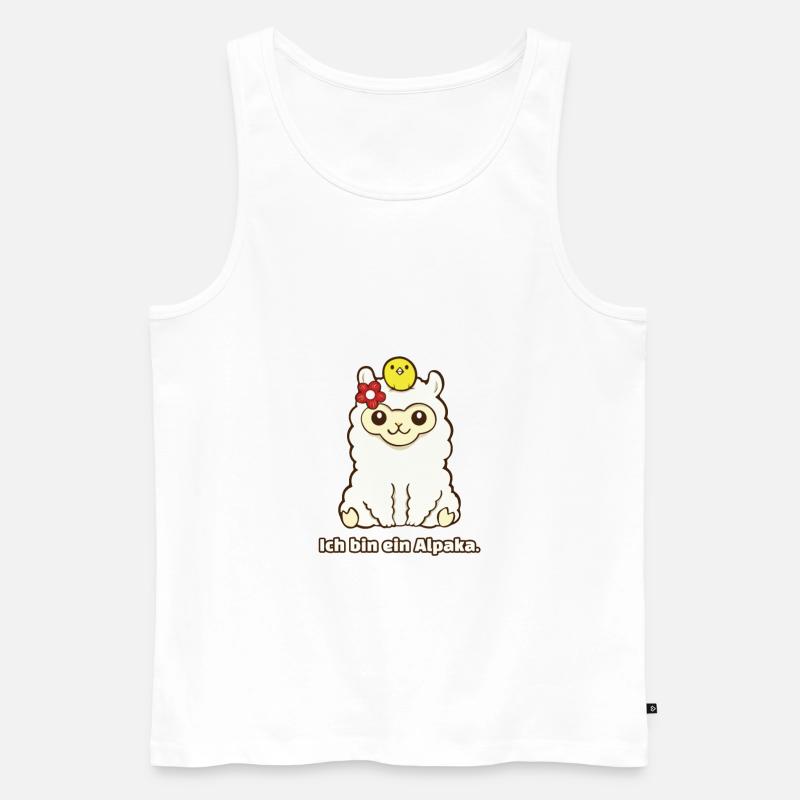 Ich bin ein Alpaka! - Männer Premium Bio Tank Top - Weiß