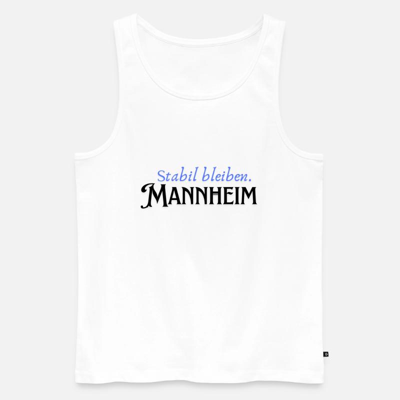 Stabil bleiben Mannheim - Männer Premium Bio Tank Top - Weiß