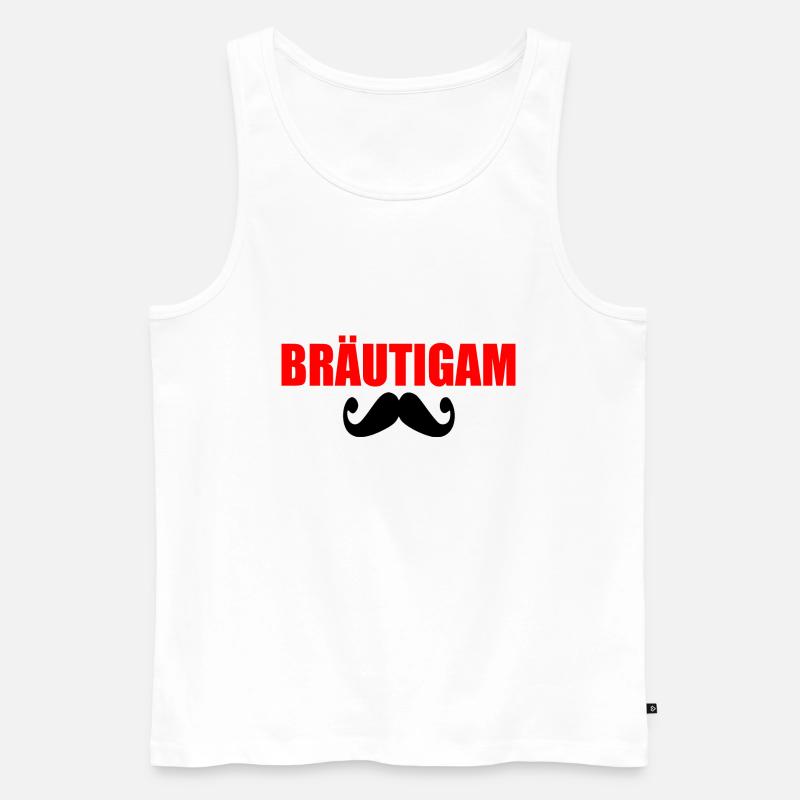 Bräutigam - Männer Premium Bio Tank Top - Weiß