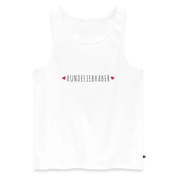 Cadeau amoureux des chiens - Débardeur bio Premium Homme - blanc - Devant - Michal (187cm)