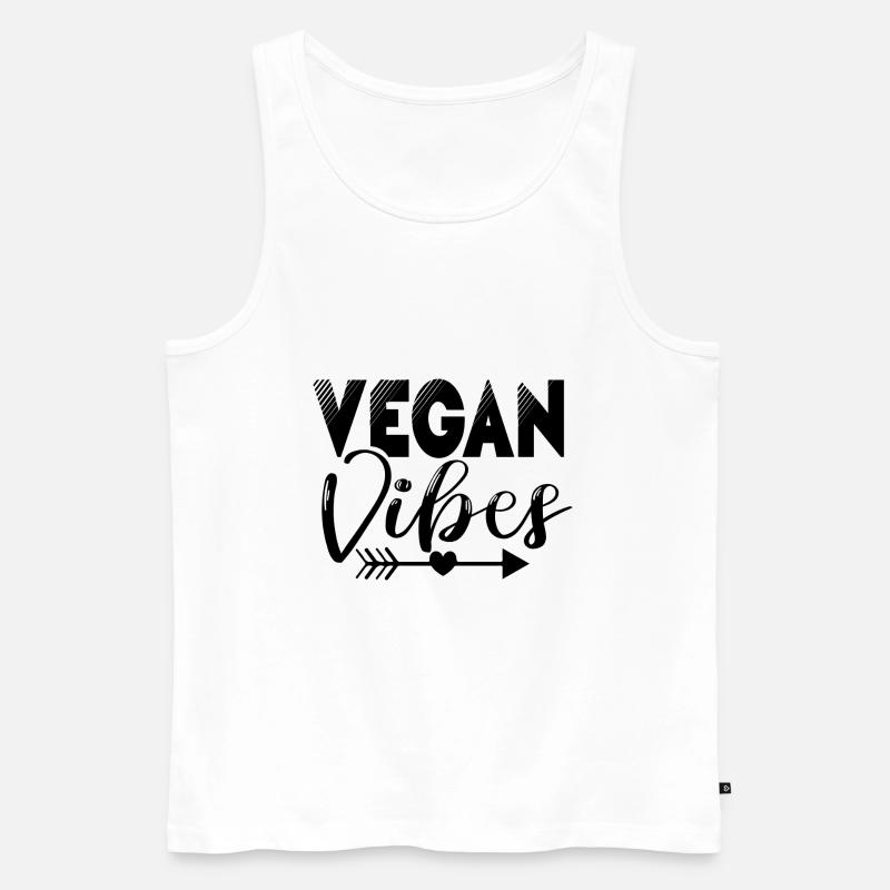 Vegan Vibes - Männer Premium Bio Tank Top - Weiß