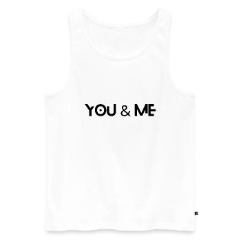 YOU & ME - Men's Premium Organic Tank Top - white - Front - Michal (187cm)