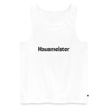 Hausmeister - Männer Premium Bio Tank Top - Weiß - Vorne - Michal (187cm)