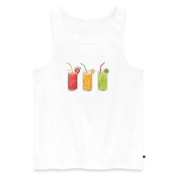 Summer Smothie - Men's Premium Organic Tank Top - white - Front - AI Model Male 178 light (178cm)