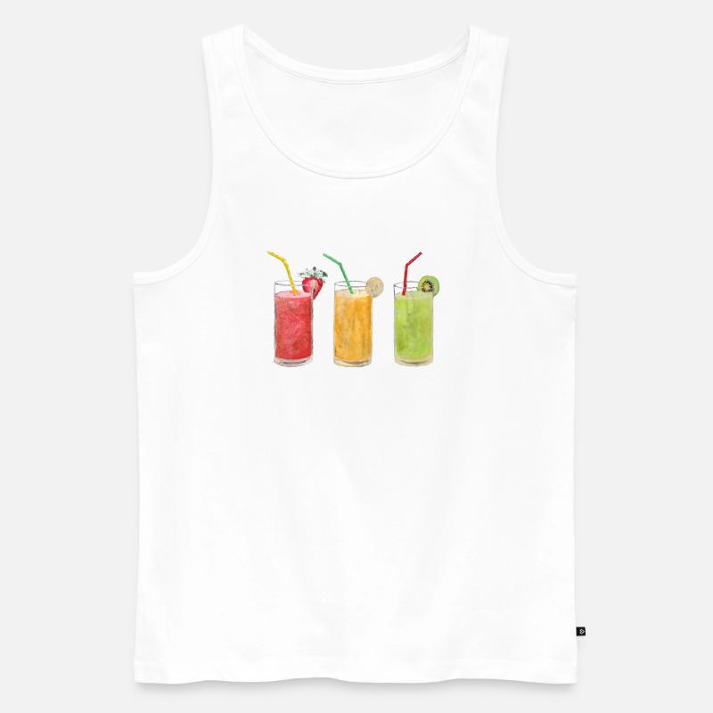 Summer Smothie - Männer Premium Bio Tank Top - Weiß