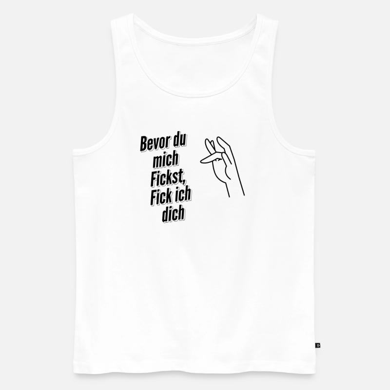 Fick dich - Männer Premium Bio Tank Top - Weiß