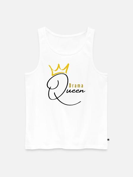 Drama Queen - Männer Premium Bio Tank Top - Weiß