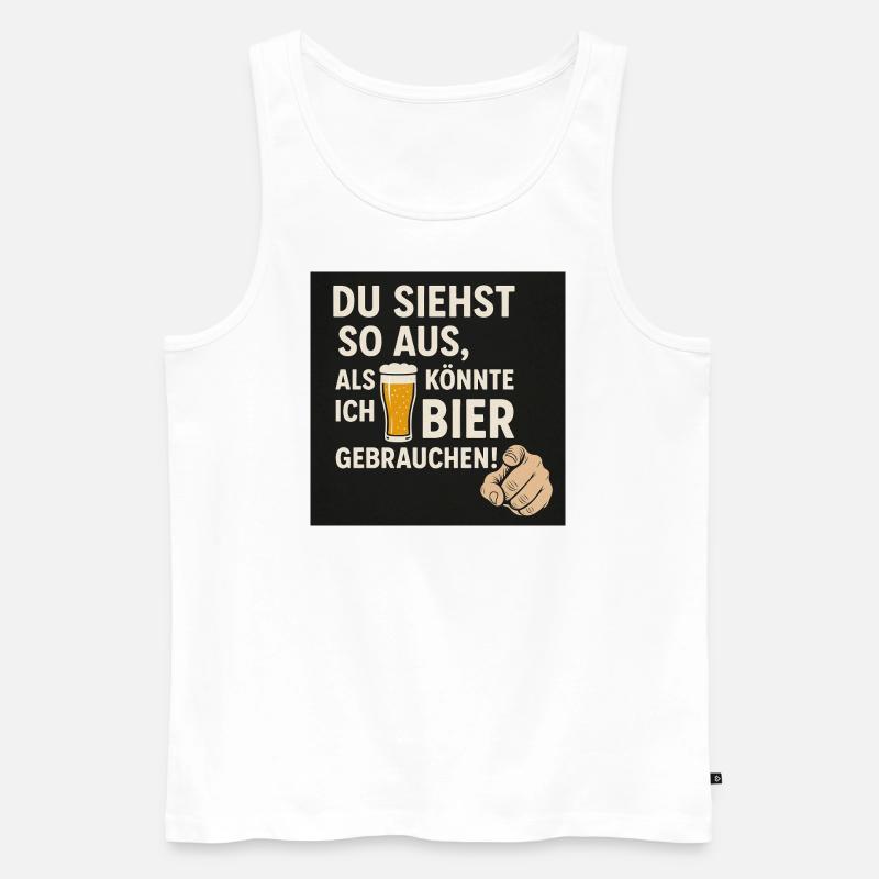 Bier gebrauchen! - Männer Premium Bio Tank Top - Weiß